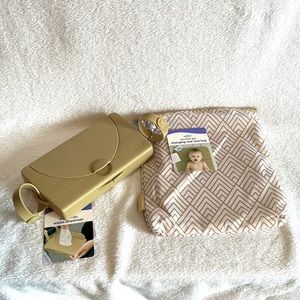 NWT Ubbi changing mat & bag and wipes dispenser set